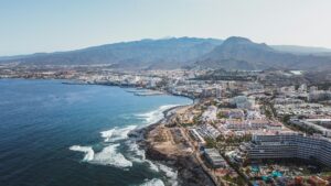 Areal view of Playa de las Americas