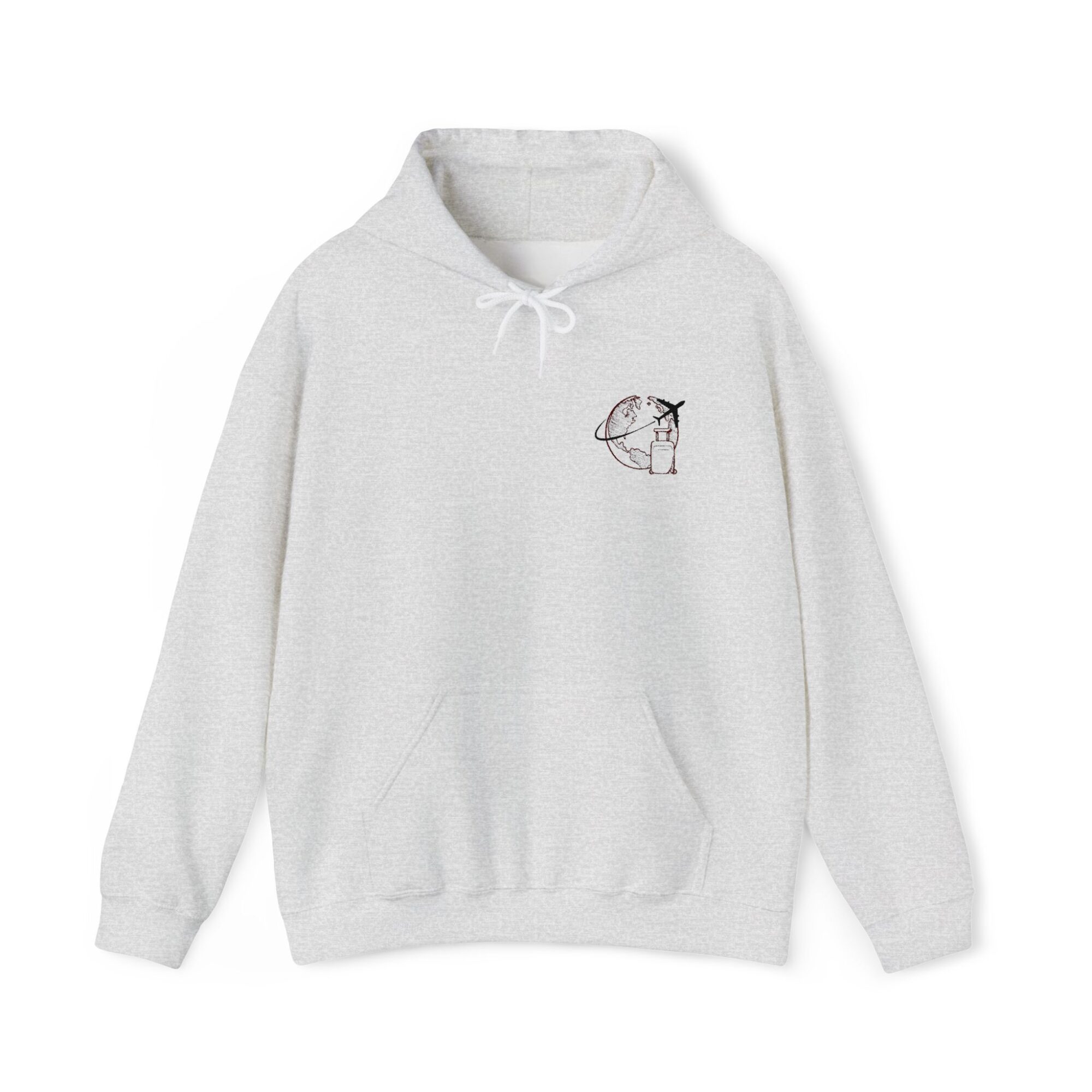 Hoodie — Minimal Floral Skull Chest Tattoo Graphic