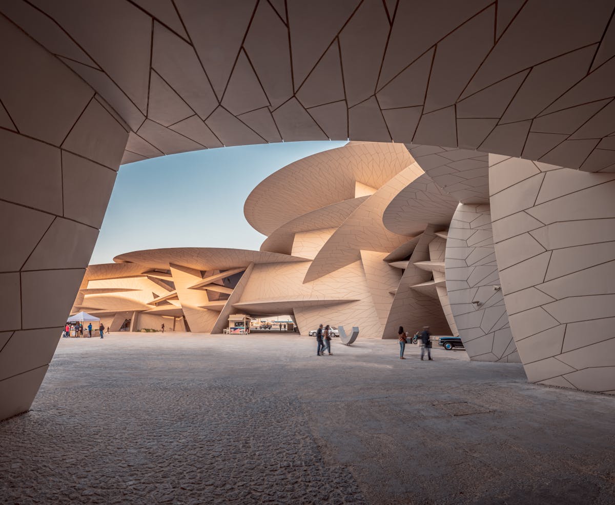 National Museum of Qatar desert rose interlocking disc architecture by Jean Nouvel